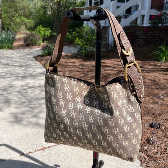 Dooney & Bourke “DB” Signature Logo Pattern Canvas Tote - Picture 5 of 15